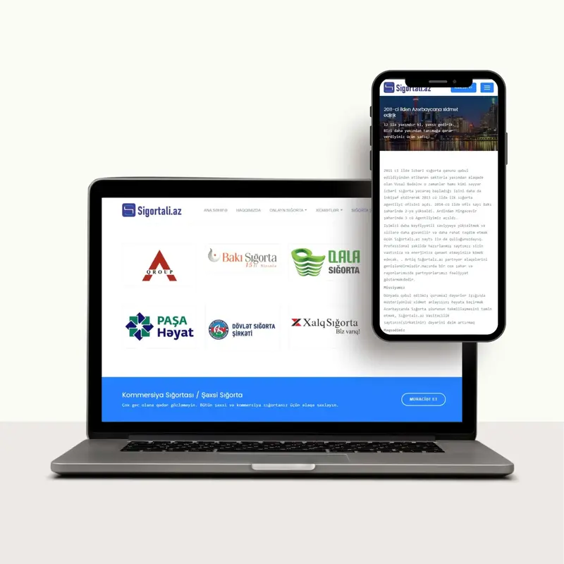 AZERATECH tərəfindən Sığorta Sektorunda Rəqəmsal Transformasiya: SIGORTALI.AZ üçün İnnovativ “Veb sayt” və “CRM Sistemi”